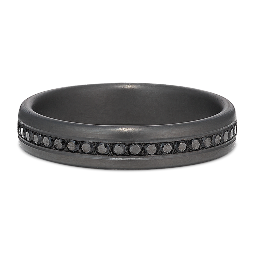 Tantalum & Black Diamond Band (5mm)