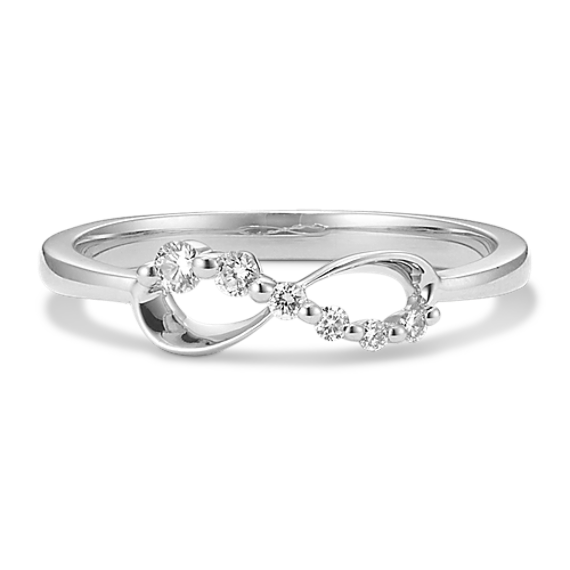 Diamond Infinity Promise Ring in White Gold | Shane Co.