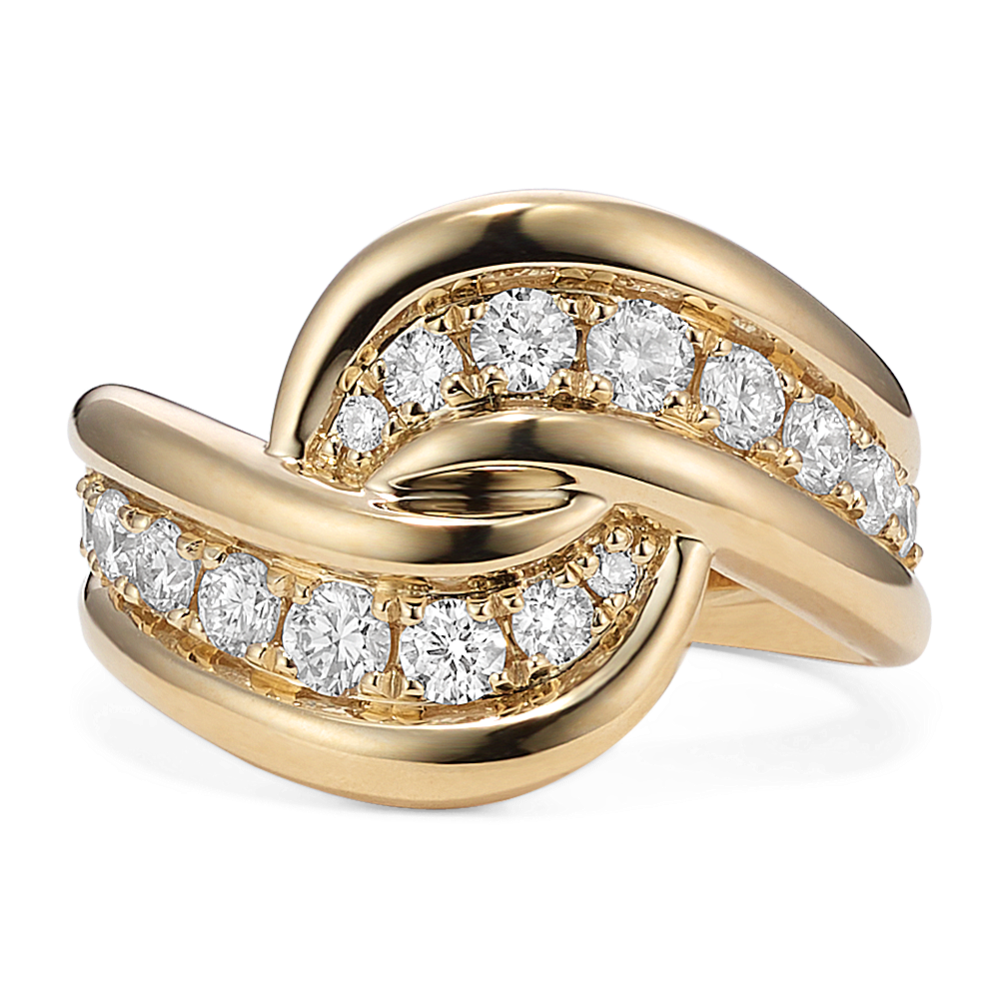 Lab-Grown Diamond Twist Ring