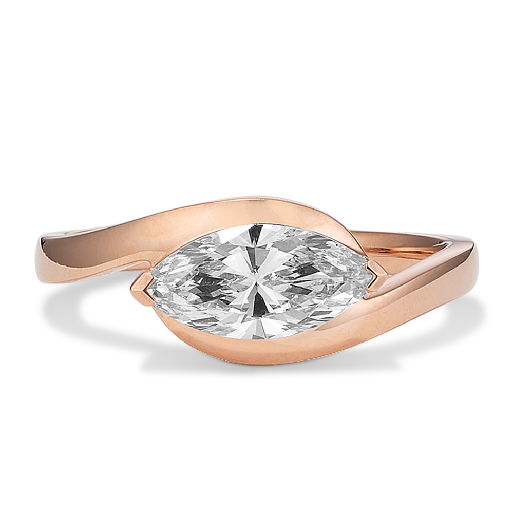 East-West Lab-Grown Diamond Ring