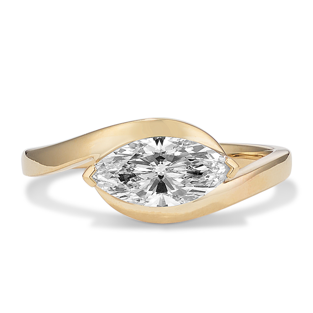 East-West Lab-Grown Diamond Ring