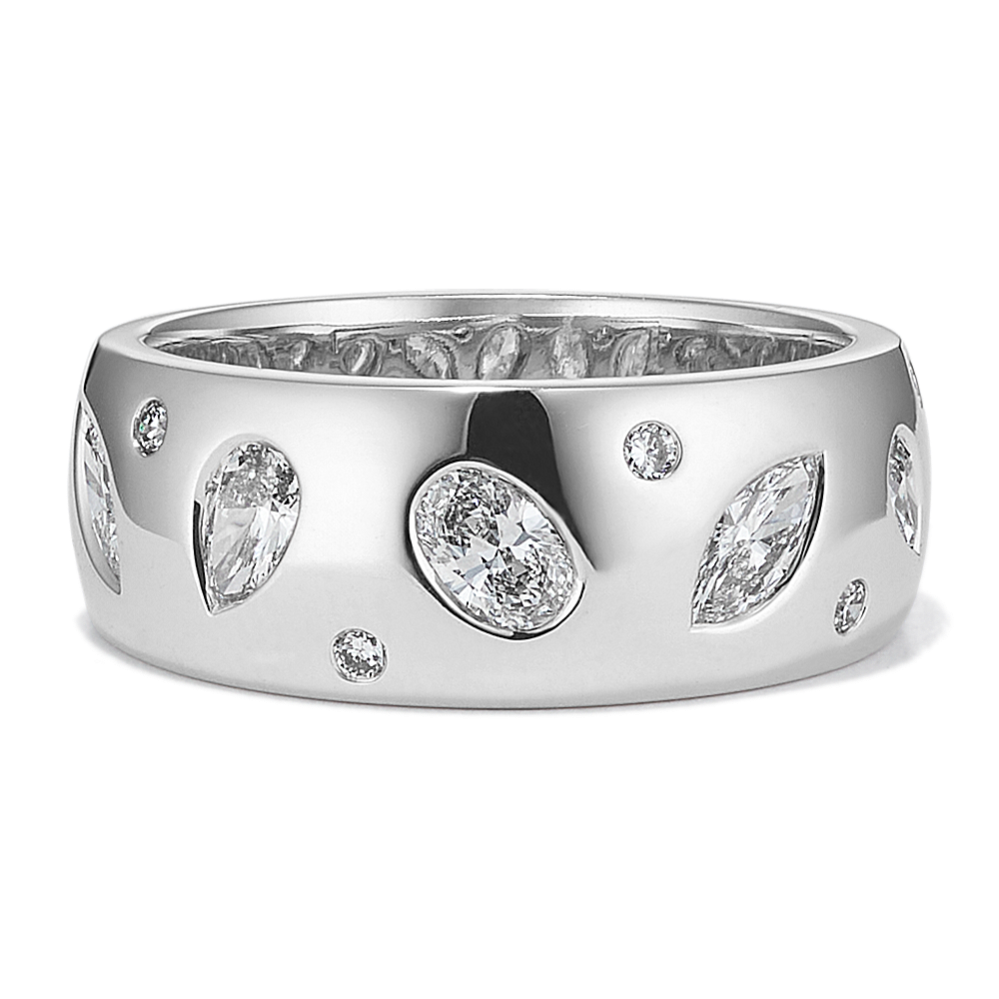 Flush-Set Lab-Grown Diamond Cigar Band