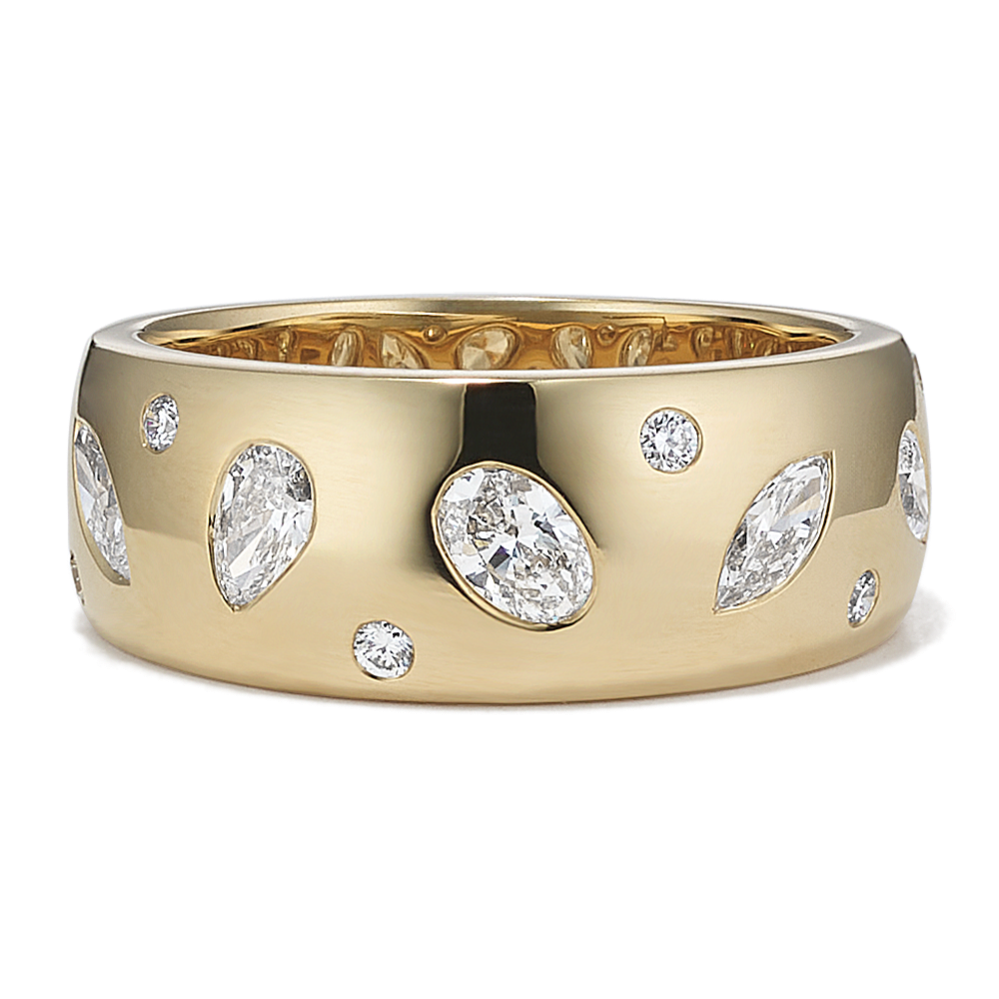 Flush-Set Lab-Grown Diamond Cigar Band