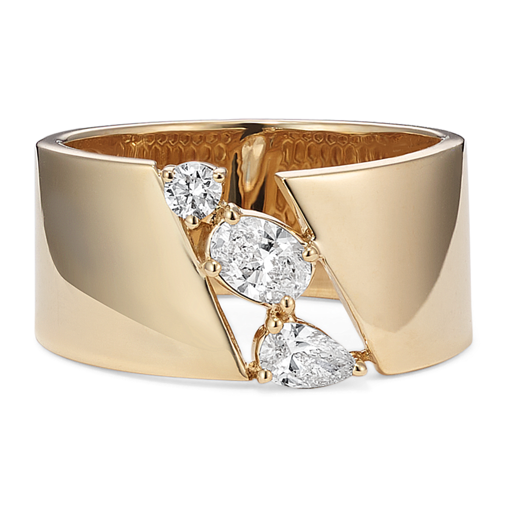 Lab-Grown Diamond Cut-Out Cigar Band