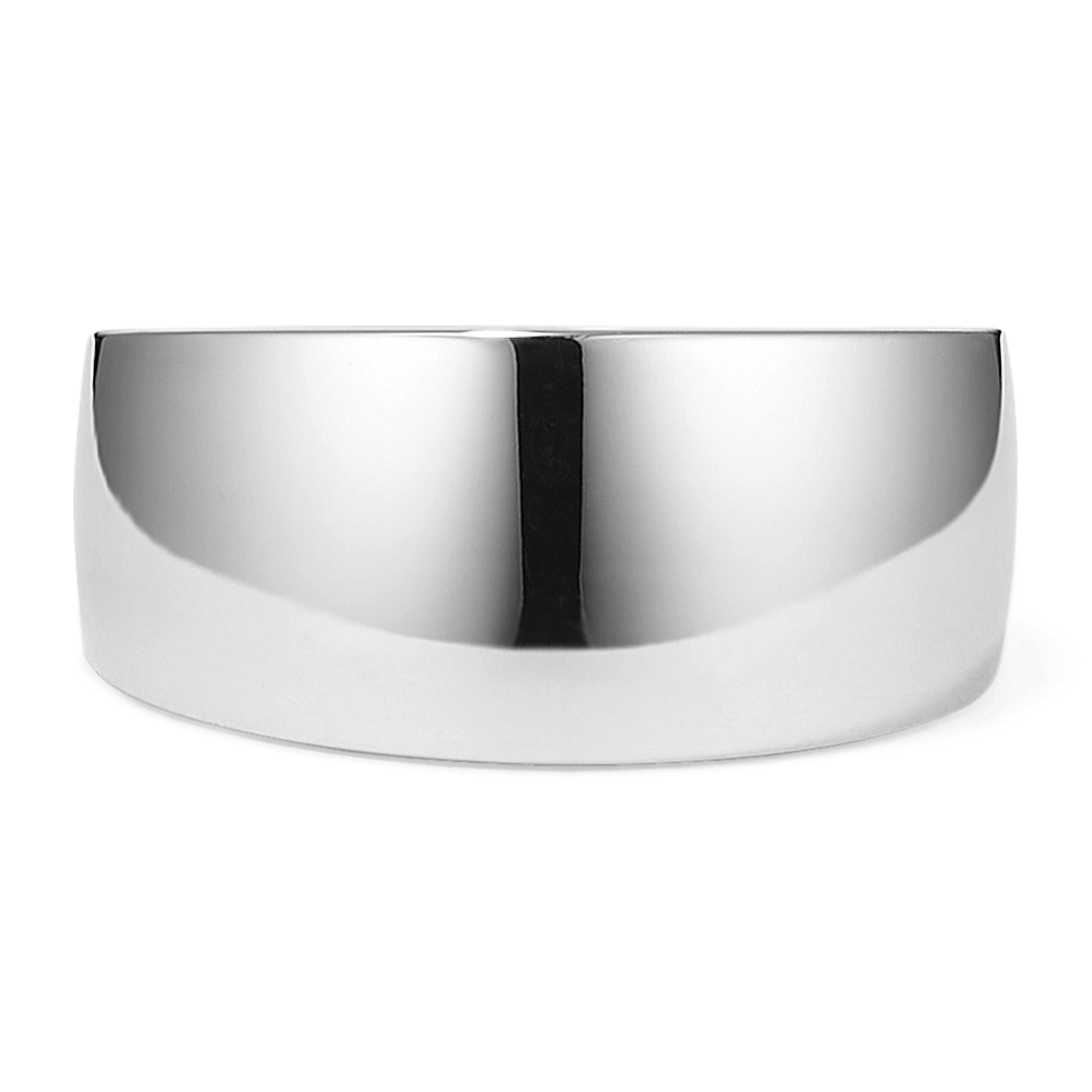 Tapered 14K White Gold Cigar Band