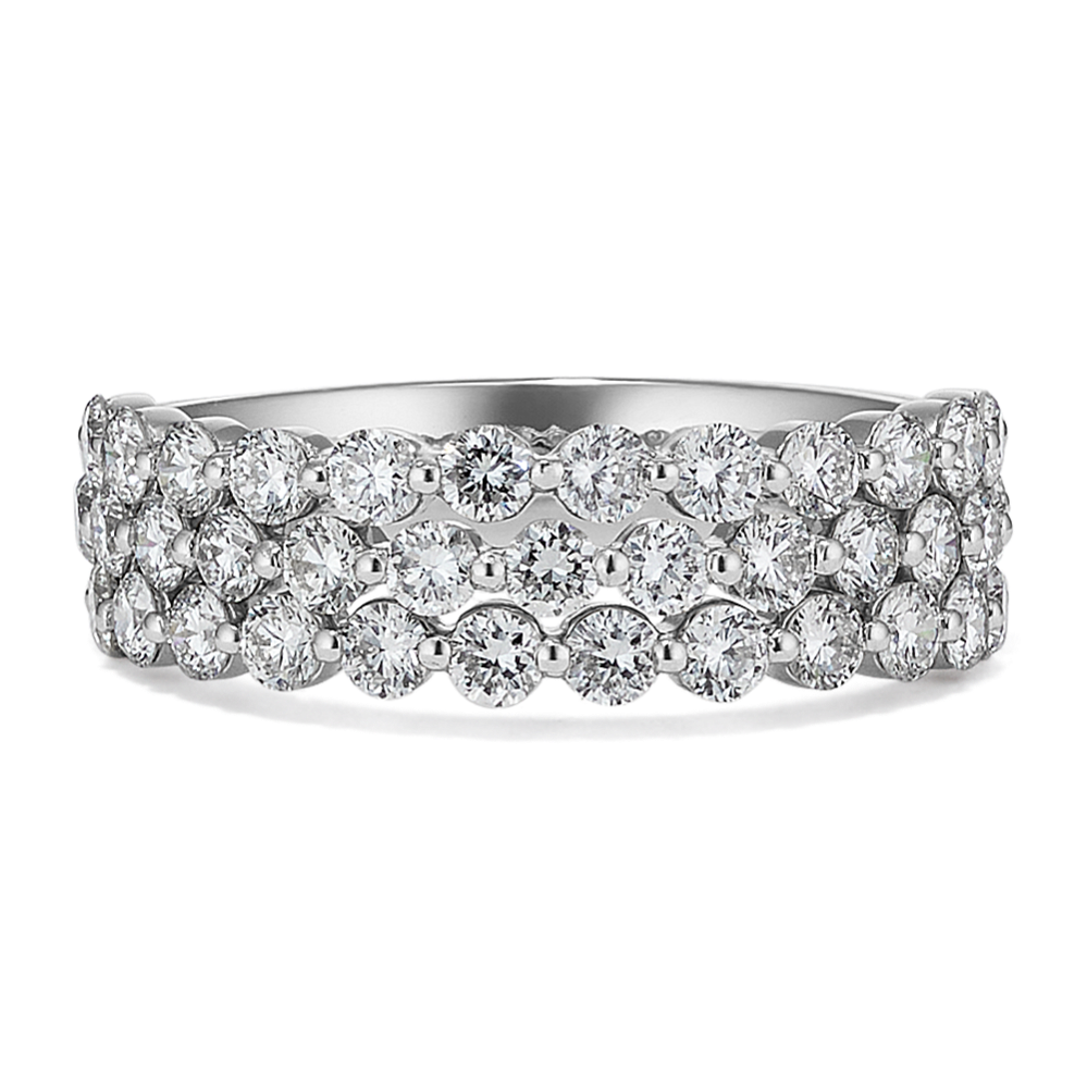 Multi-Row 1 1/2 tcw Lab-Grown Diamond Ring