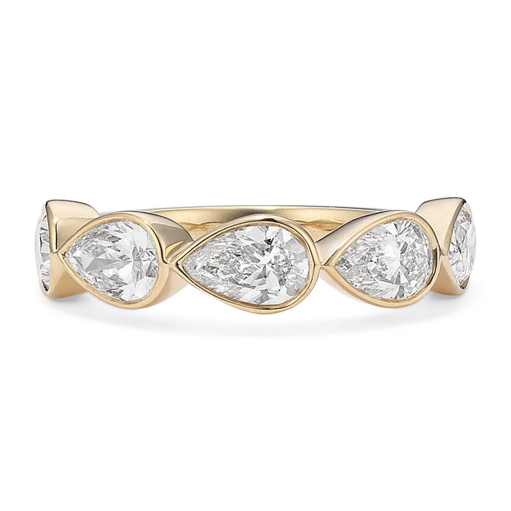 East-West 2 tcw Lab-Grown Diamond Bezel Ring