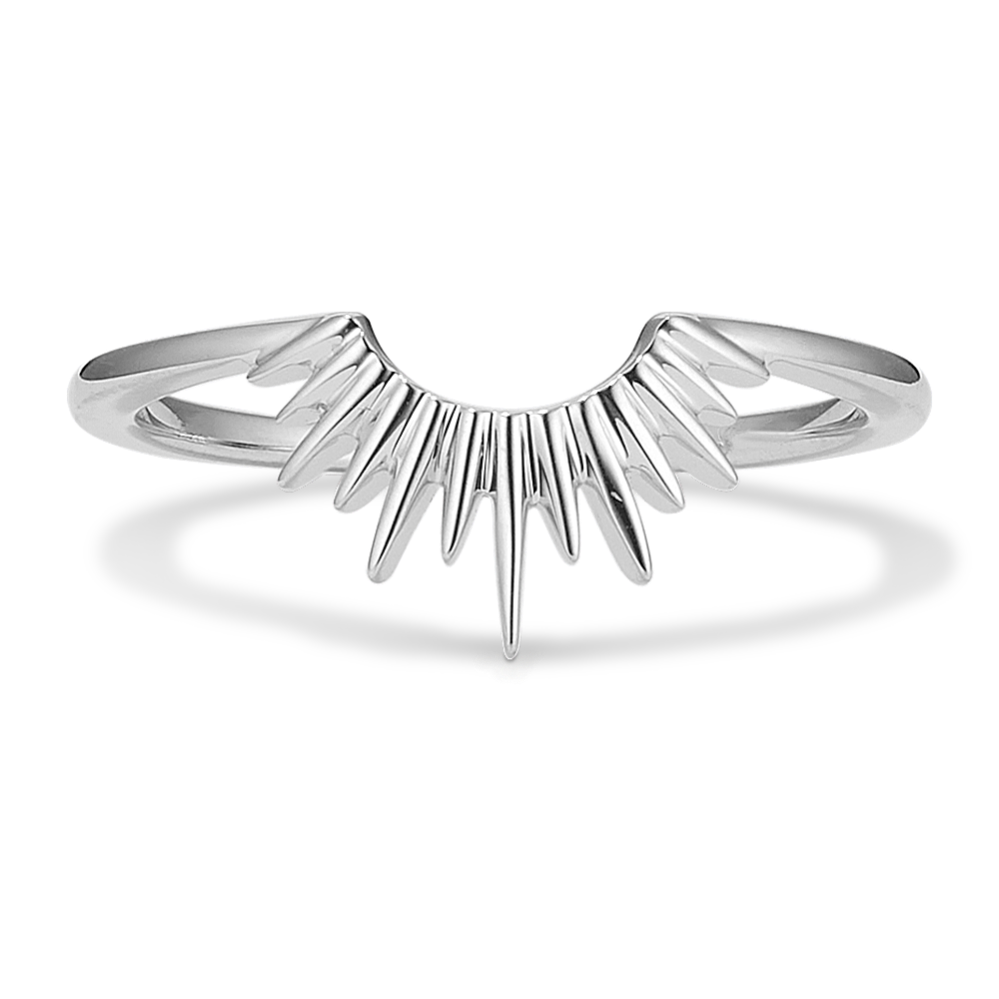 Fringe 14K White Gold Contour Band