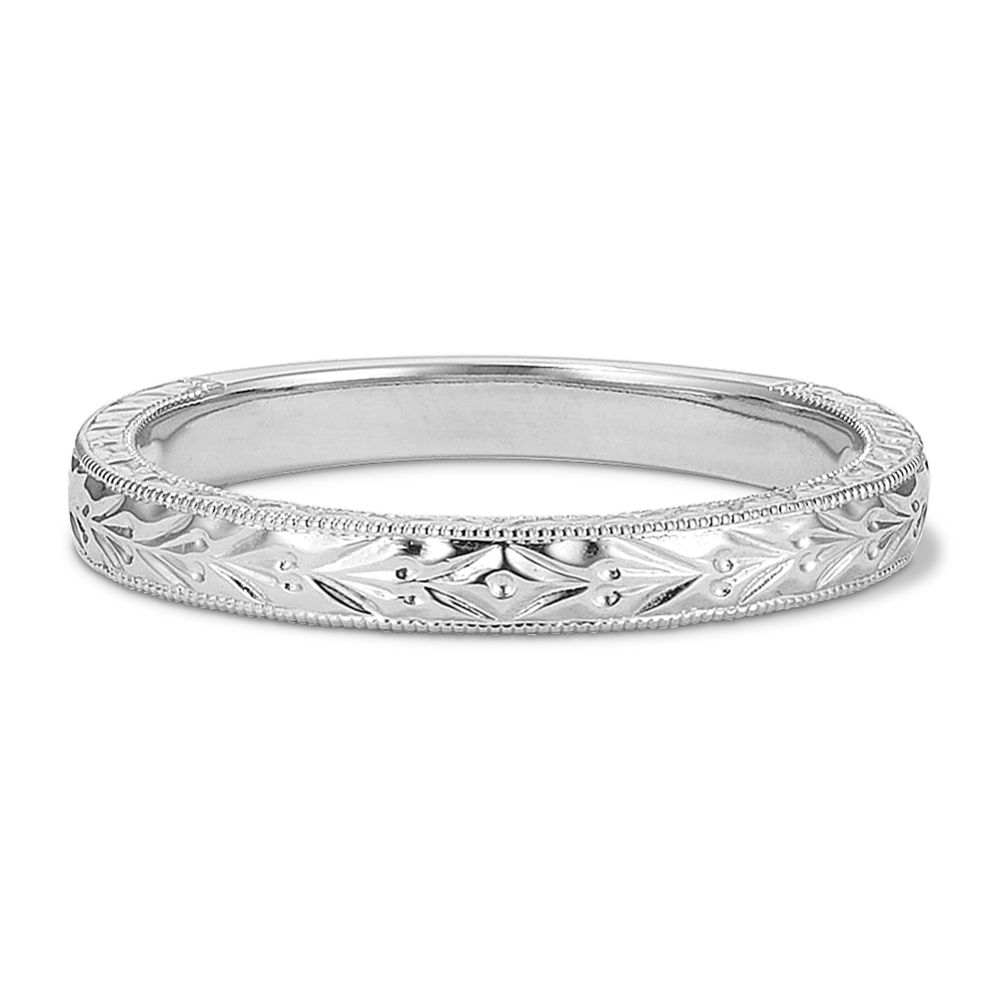 Impressions 14K White Gold Band