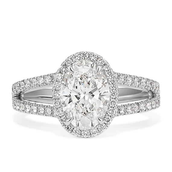 Oval 2ct Lab-Grown Diamond Halo Ring