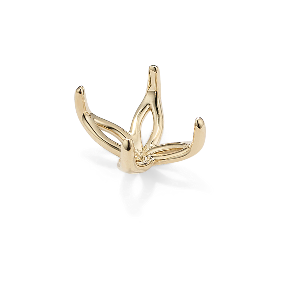 Tulip Petal Decorative Crown (Fits approx. 10x8mm Rectangle Center Stone)