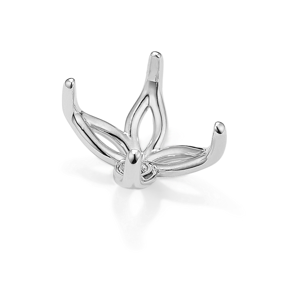 Tulip Petal Decorative Crown (Fits approx. 10.5x8.5mm Rectangle Center Stone)