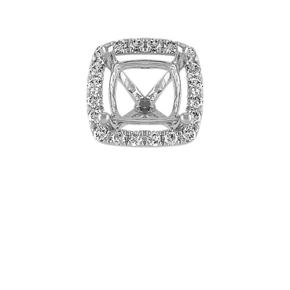 Diamond Decorative Crown for 1.50 ct. Cushion Gemstone