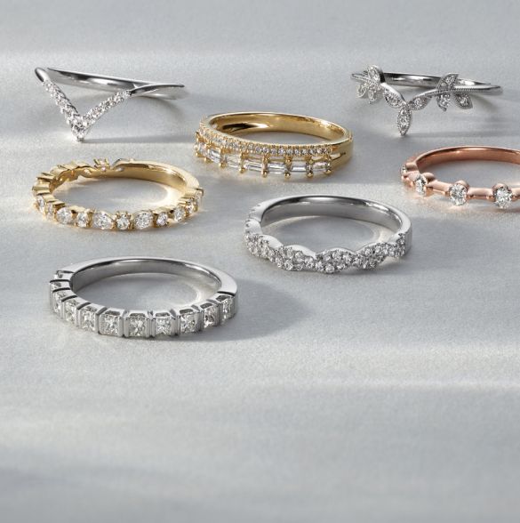 A collection of diamond bands