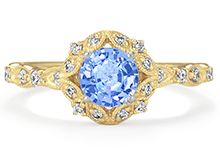 Ice Blue Sapphire Engagement Rings