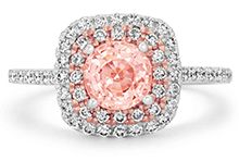 Peach Sapphire Engagement Rings