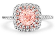 Peach Sapphire Engagement Rings