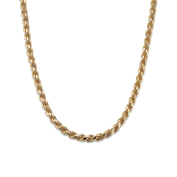 20 in Mens Rope Chain in Vermeil 14K Yellow Gold (5.6mm)