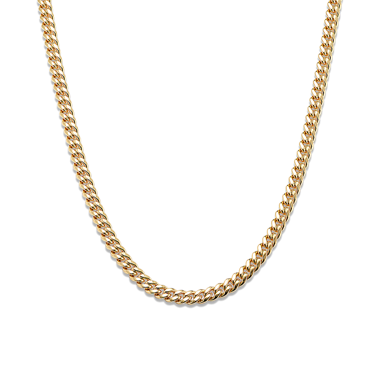 22 in Mens Miami Cuban Chain in 14k Yellow Gold (4.5mm)