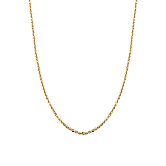 24 14K Rope Chain Necklace Yellow Gold 24 in