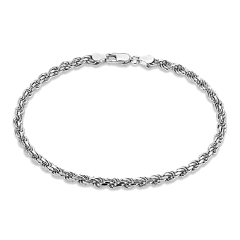 9'' Sterling Silver Rope Chain Bracelet (5.6mm) in Sterling Silver