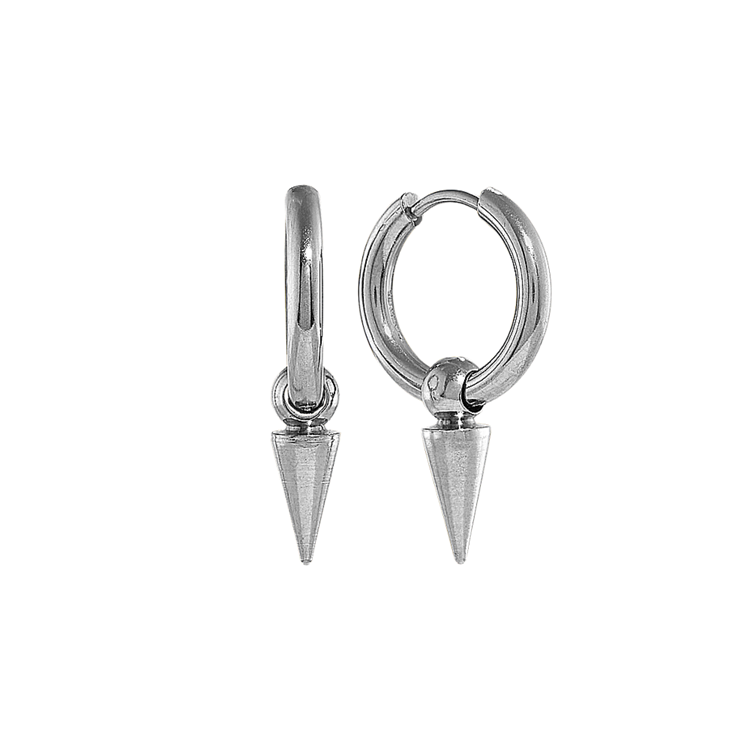 Spike Hoop Earrings in Stainless Steel