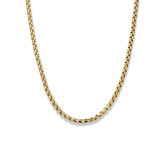 20'' 14K Yellow Gold Box Chain (3.7mm) | Shane Co.