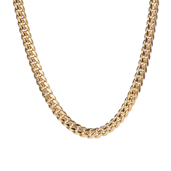 Alfred & Vincent 5mm Figaro Link Chain Necklace - .925 Sterling Silver With 14K Yellow Gold Plate, Italy