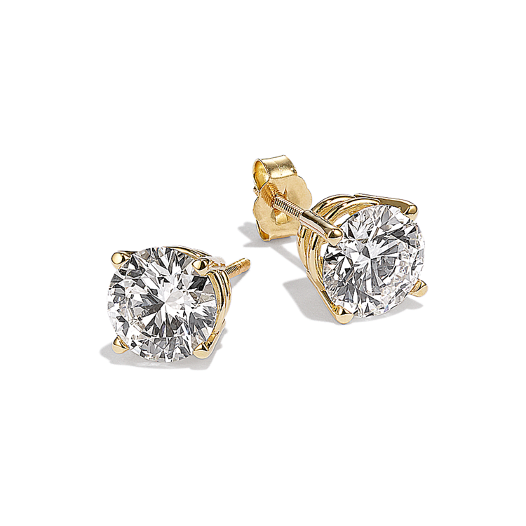 4 ct. Lab-Grown Diamond Stud Earrings in 14K Yellow Gold