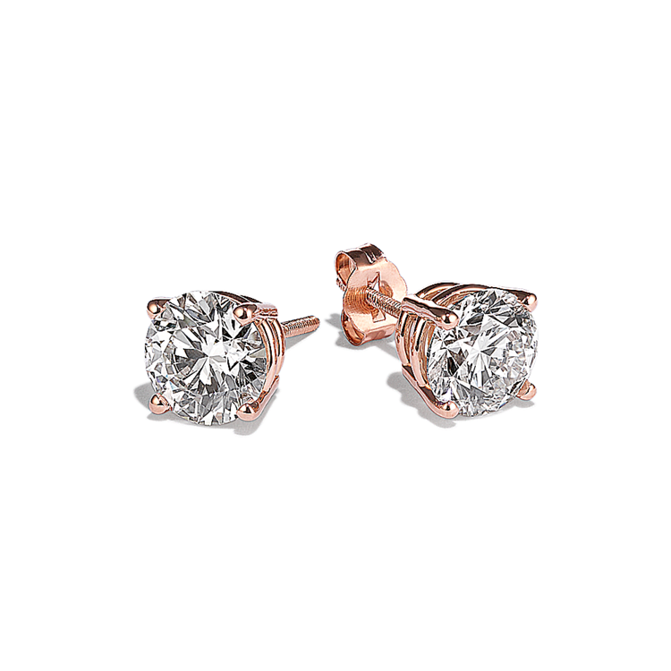 4 ct. Lab-Grown Diamond Stud Earrings in 14K Rose Gold
