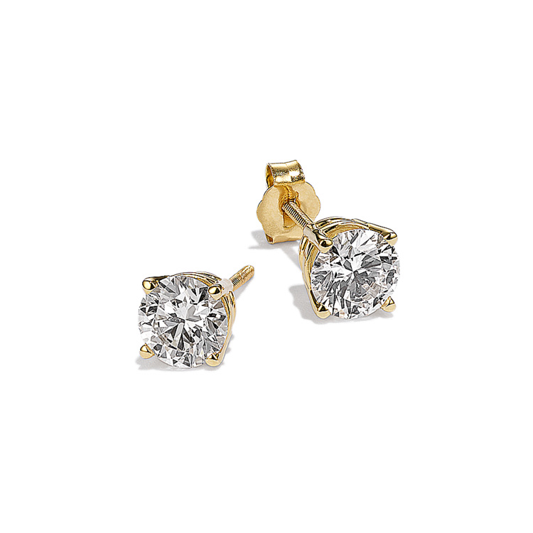 2 ct. Lab-Grown Diamond Stud Earrings in 14K Yellow Gold