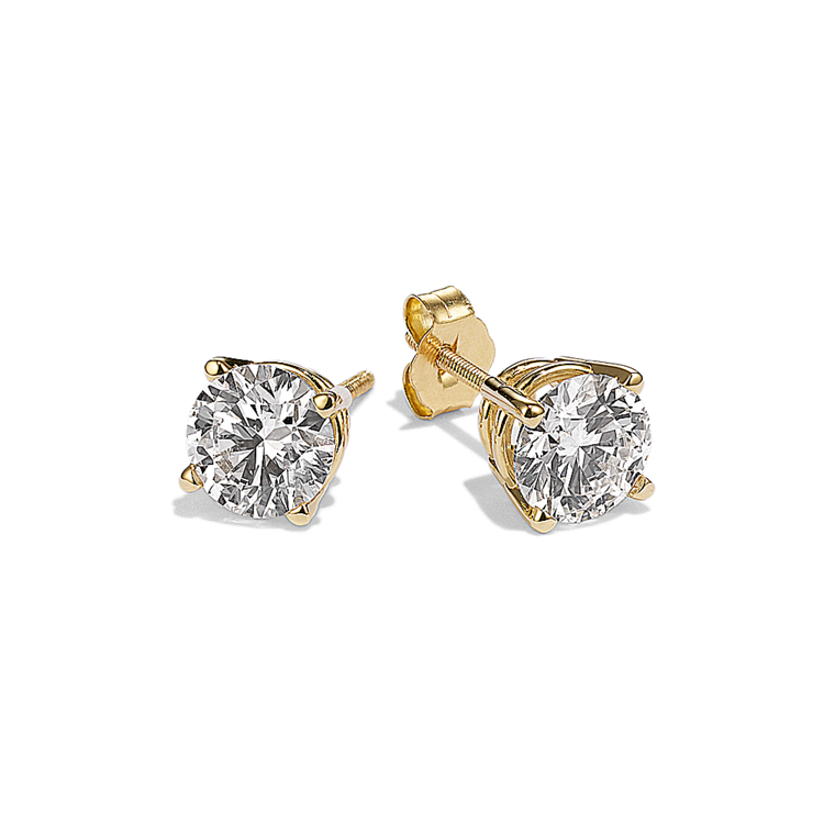2-1/2 ct. Lab Grown Diamond Stud Earrings in 14K Yellow Gold