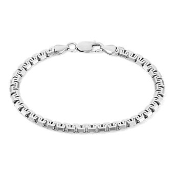 Sterling Silver Byzantine & Box Chain Bracelet in Sterling Silver