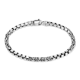 8.5'' Sterling Silver Box Chain Bracelet | Shane Co.