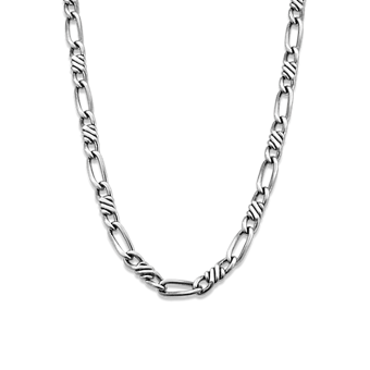 22'' Sterling Silver Knotted Cable Chain (7.4mm) | Shane Co. 22'' Sterling Silver Knotted Cable Chain (7.4mm) | Shane Co.