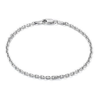 7.5'' Sterling Silver Cable Chain Bracelet (7.6mm) in Sterling