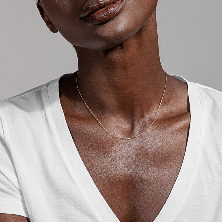 14k Yellow Gold Necklaces and more No Stones Jewelry | Shane Co.