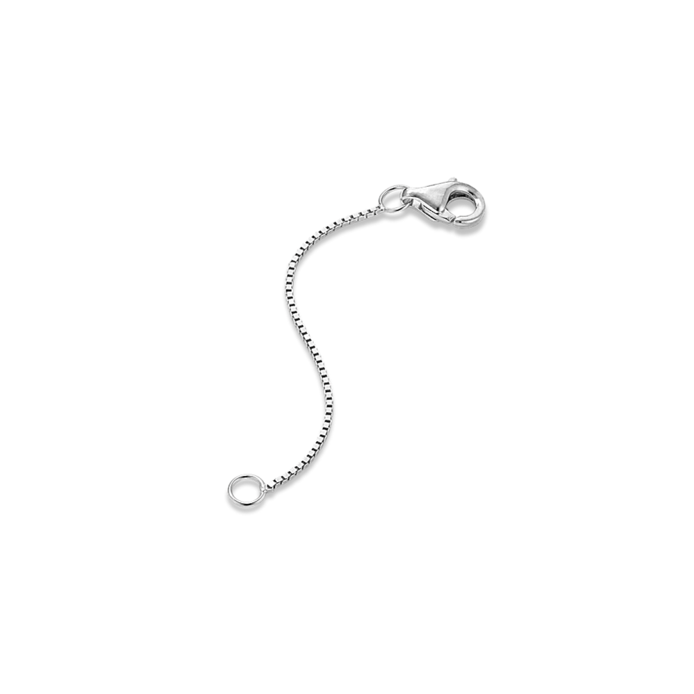 2'' 14K White Gold Box Chain Extender (0.68mm)