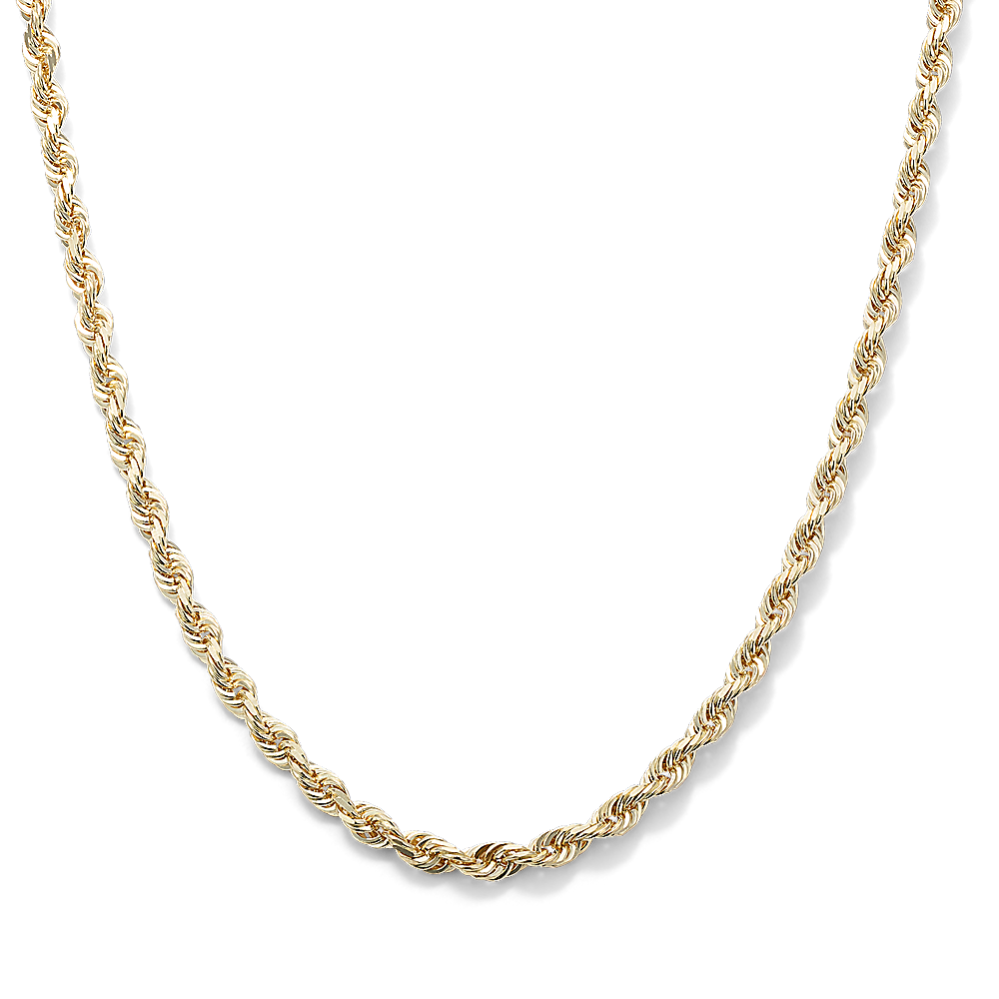 20'' 14K Yellow Gold Rope Chain (3mm)