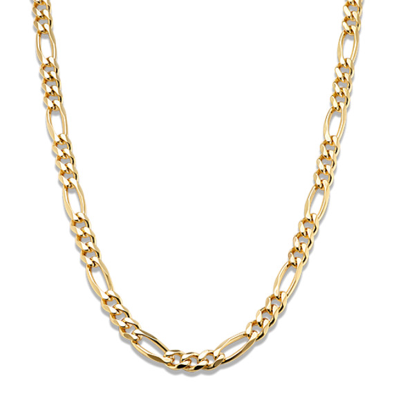 20 in Mens Figaro Chain in Vermeil 14K 