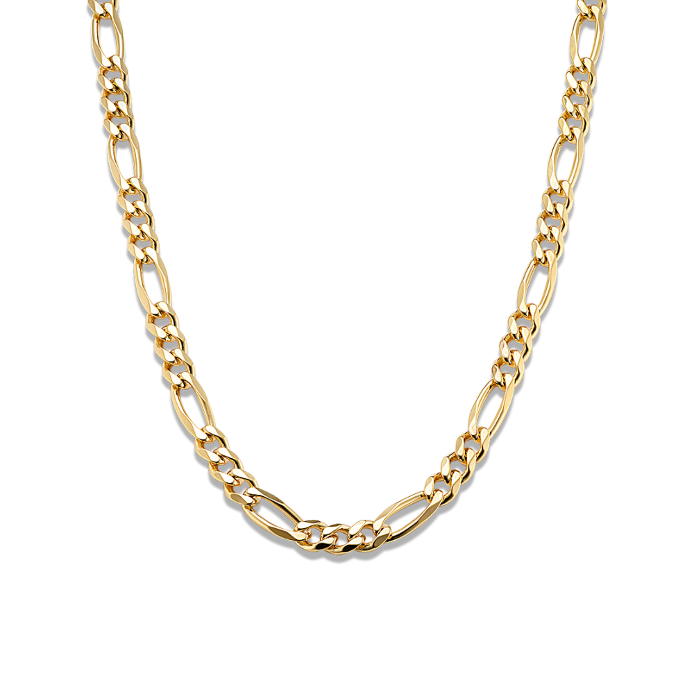 20 in Mens Figaro Chain in Vermeil 14K Yellow Gold (6.5mm)