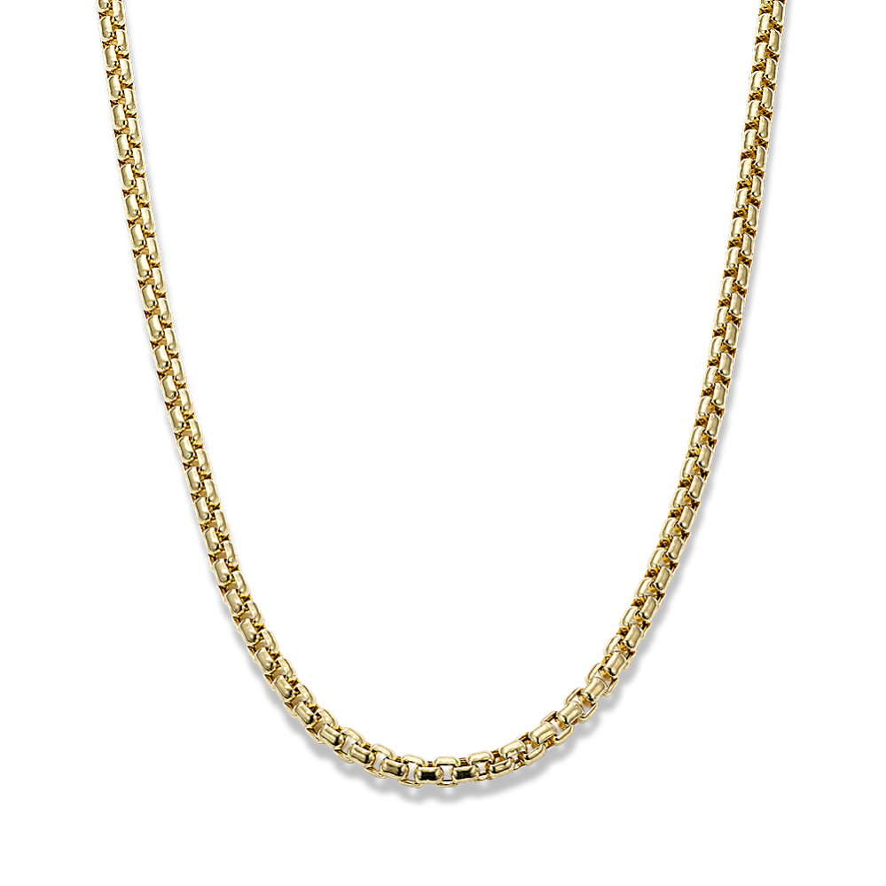 22'' 14K Yellow Gold Box Chain (3.4mm)