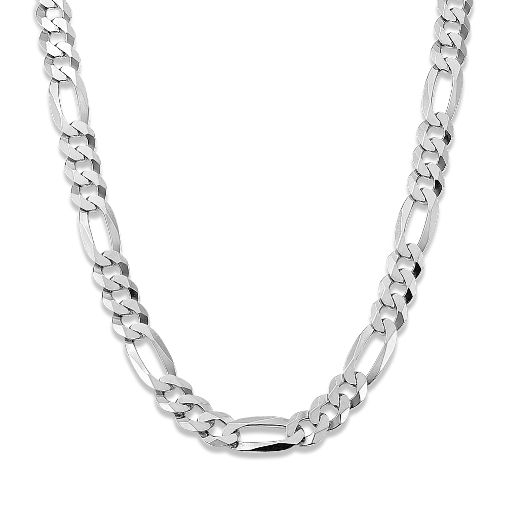 22'' Sterling Silver Figaro Chain (7mm) | Shane Co.