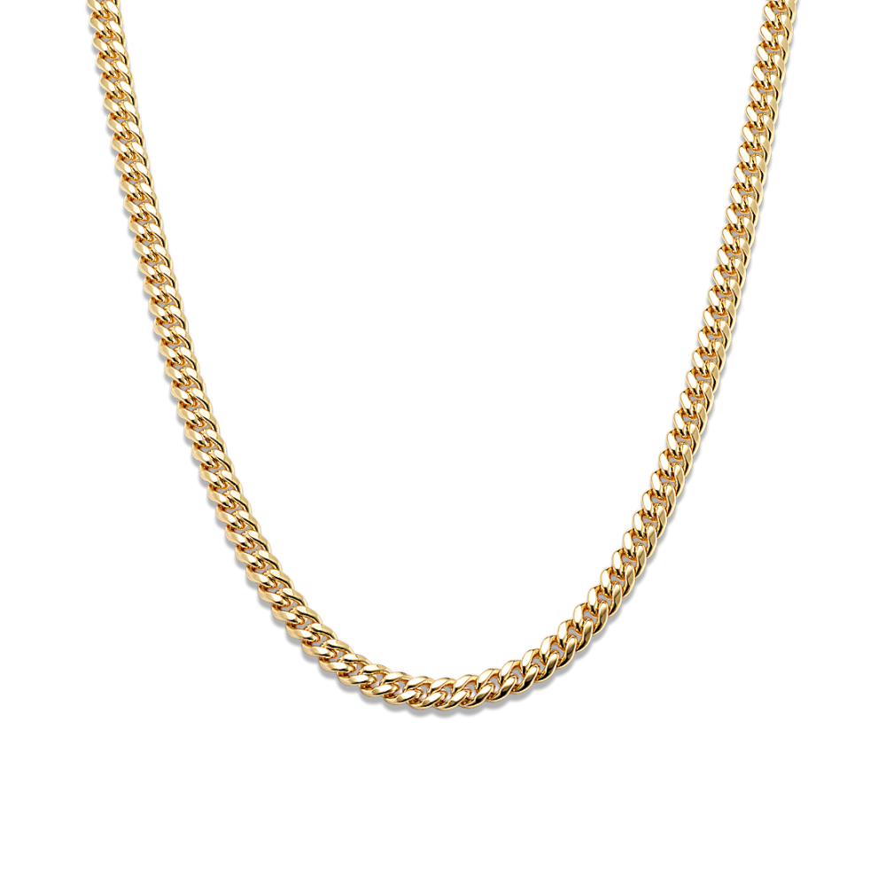 22 in Mens Miami Cuban Chain in 14k Yellow Gold (4.5mm)