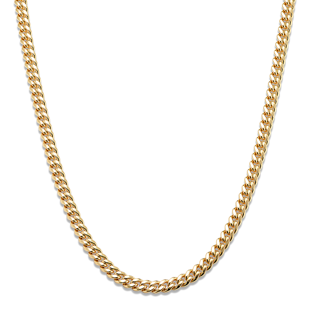 Mens gold cuban on sale necklace