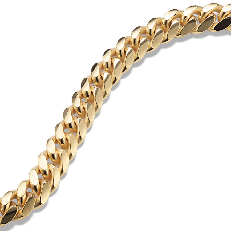 6.5mm Cuban Chain Bracelet, Gold Vermeil, Men's Bracelets