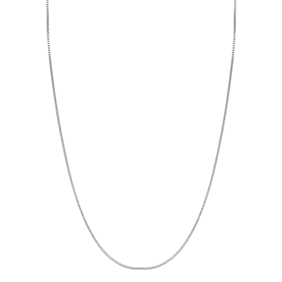 24'' 14k White Gold Box Chain (1.4mm)