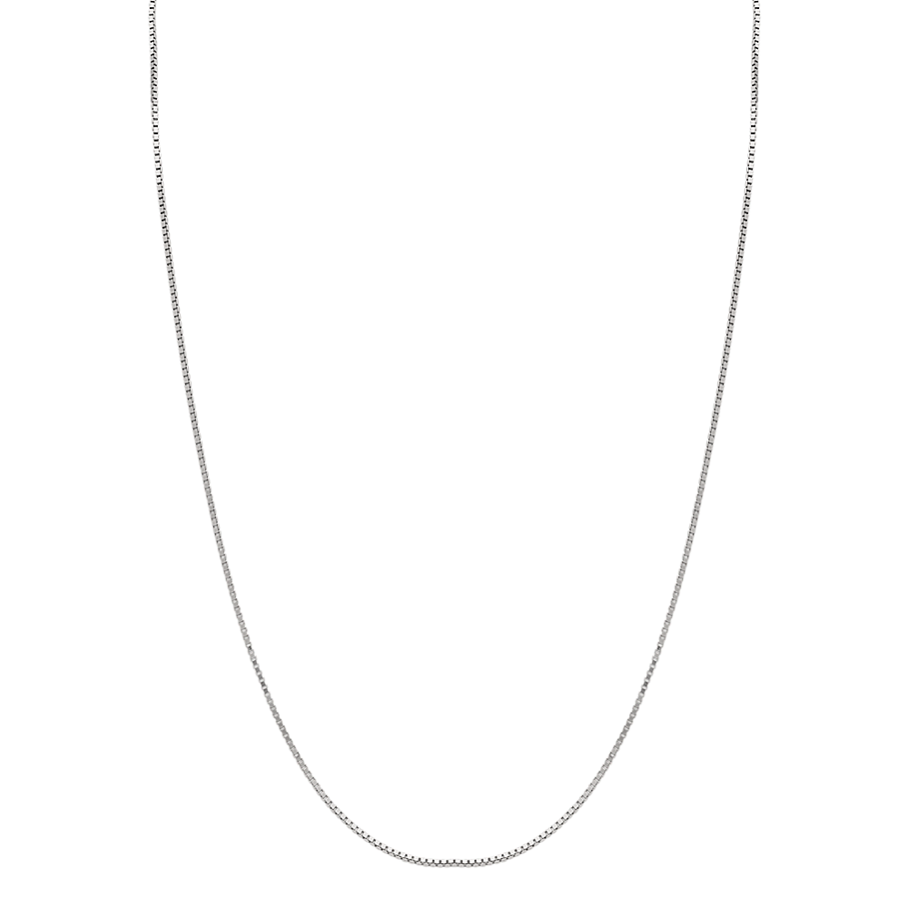 24'' 14k White Gold Box Chain (1.4mm)