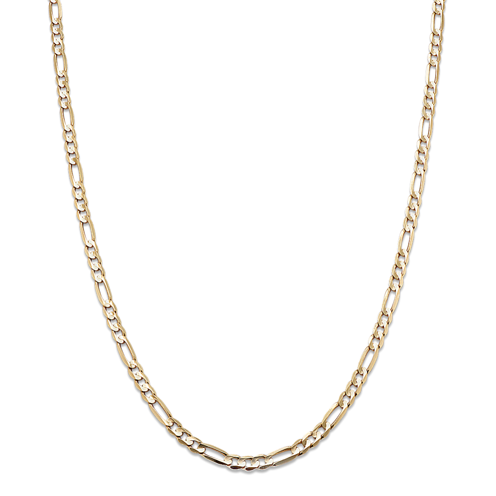 24in 14K Yellow Gold Figaro Chain (3.8mm)