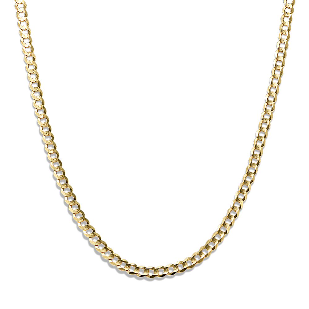 24in 14k Yellow Gold Curb Chain (3.9mm)